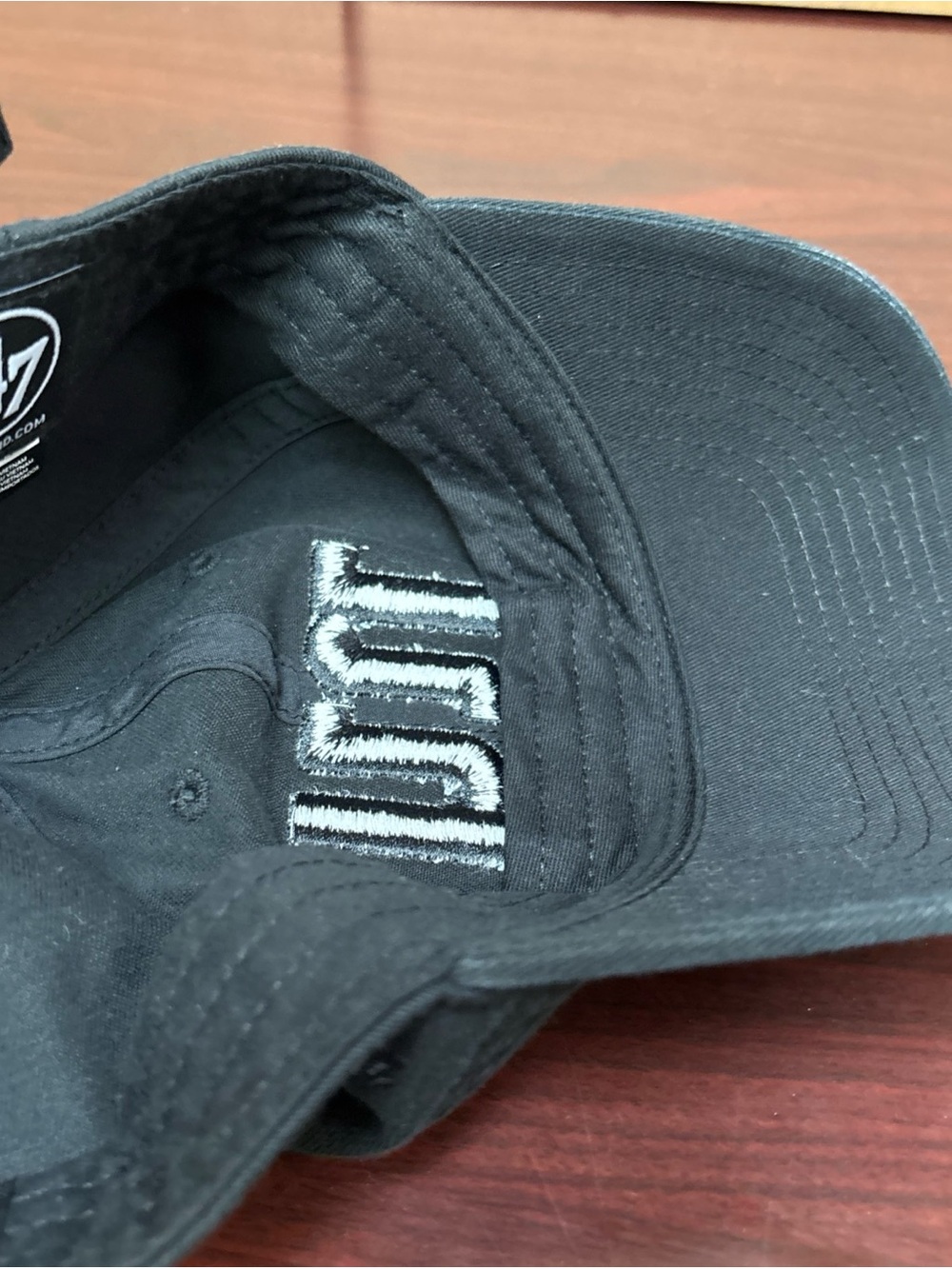 New York Giants 47 Brand Clean Up NFL Adjustable Dad Hat Baseball Cap ALL Black - Picture 7 of 7